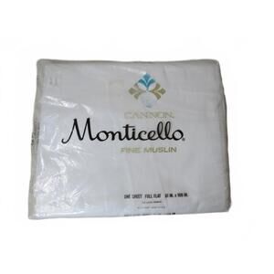 Monticello Full Flat Cotton Muslin Sheet 81x108in.